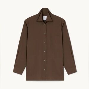 Gwyn by Goop Brown Button-Up Shirt